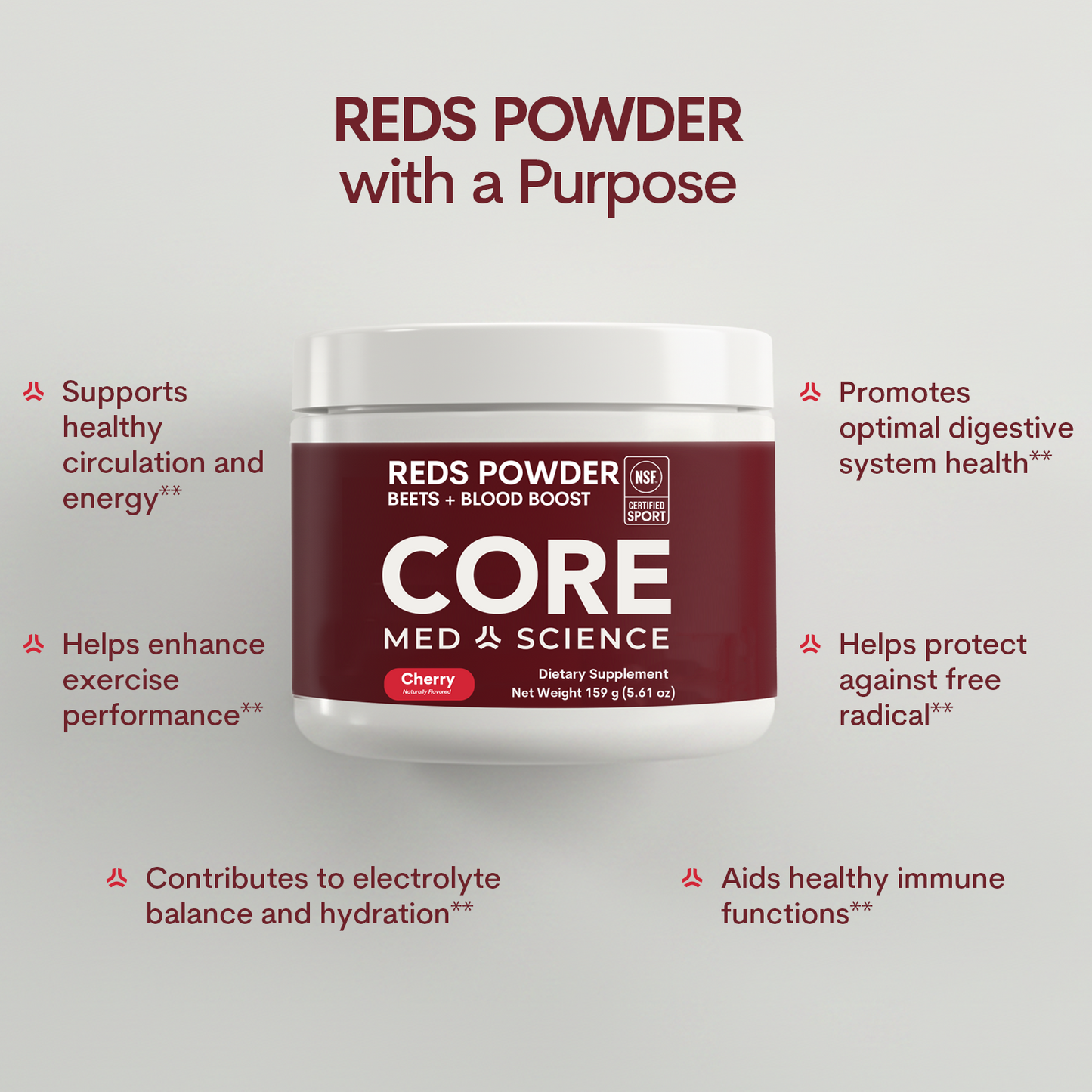 Reds Powder: Beets + Blood Boost (Cherry)