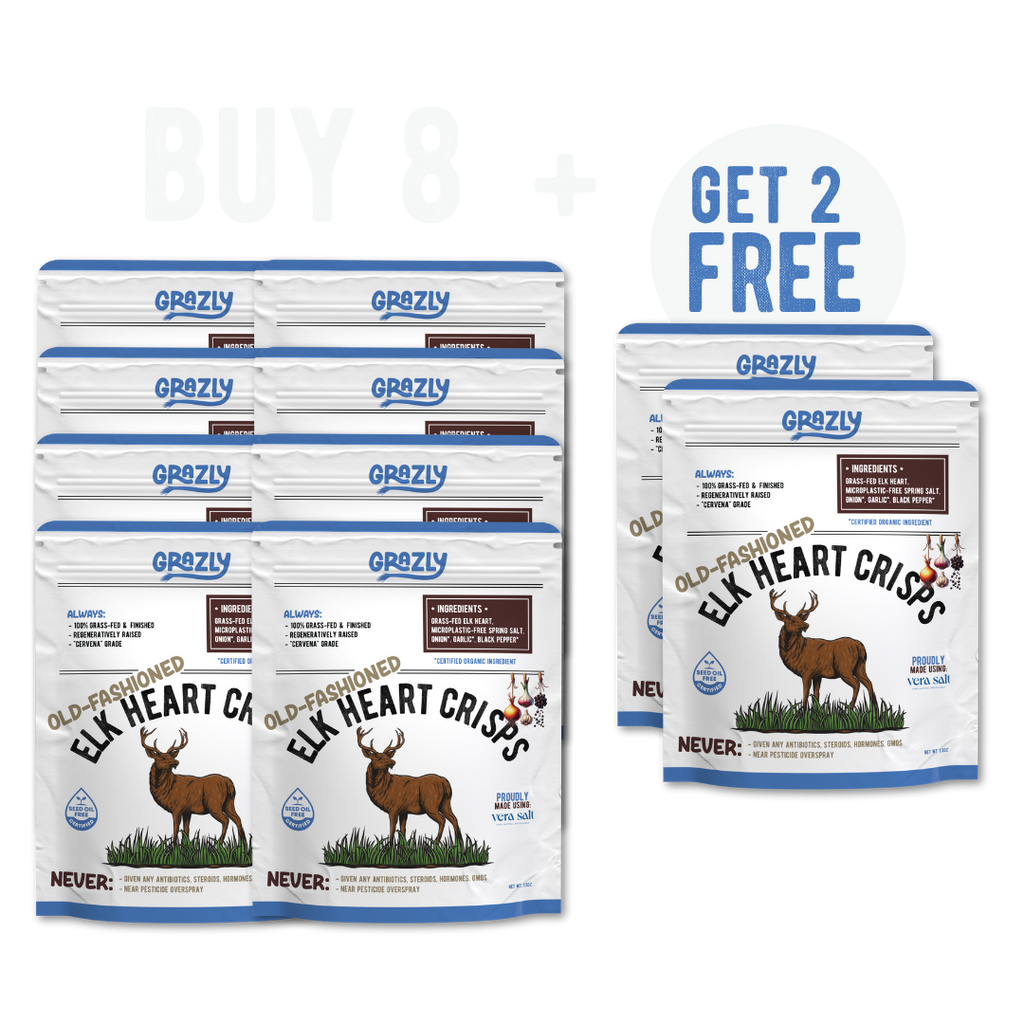 Elk Heart Crisps - 100% Grass-Fed/Finished