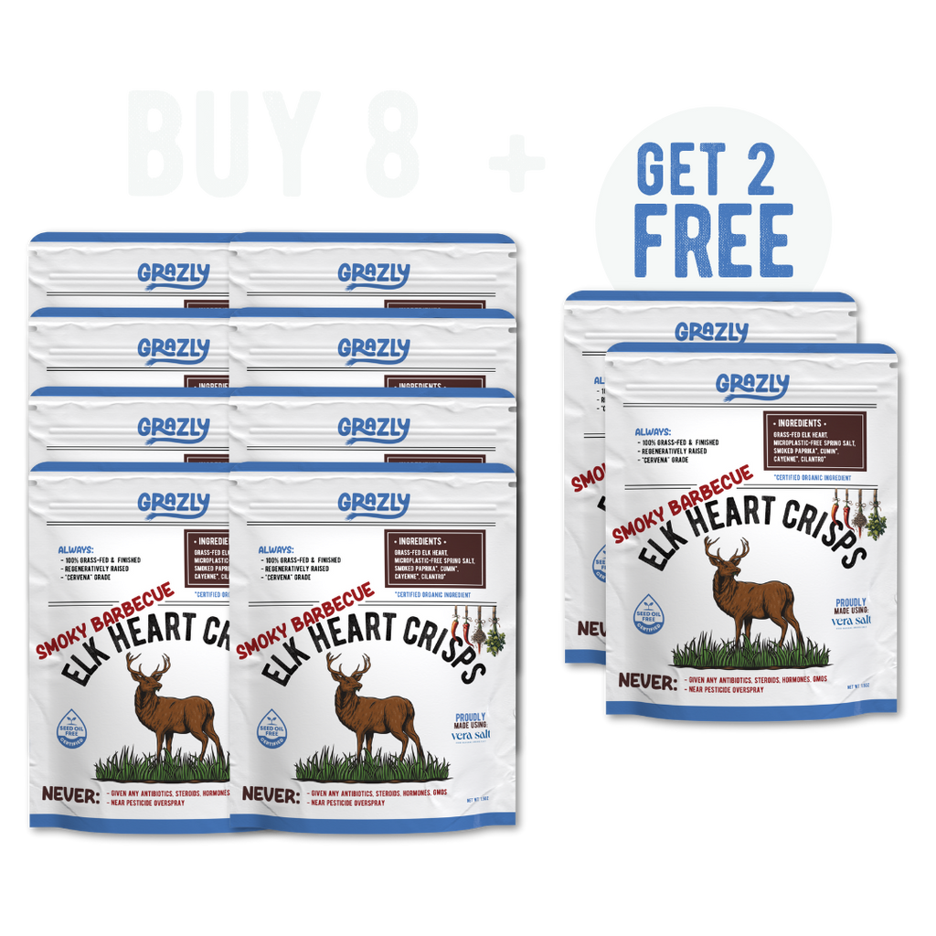 Elk Heart Crisps - 100% Grass-Fed/Finished