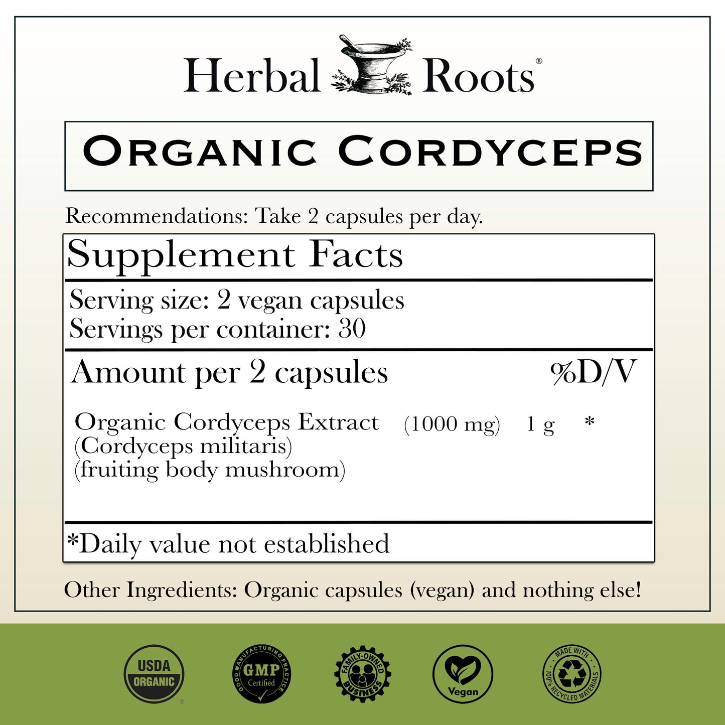 Organic Cordyceps Mushroom