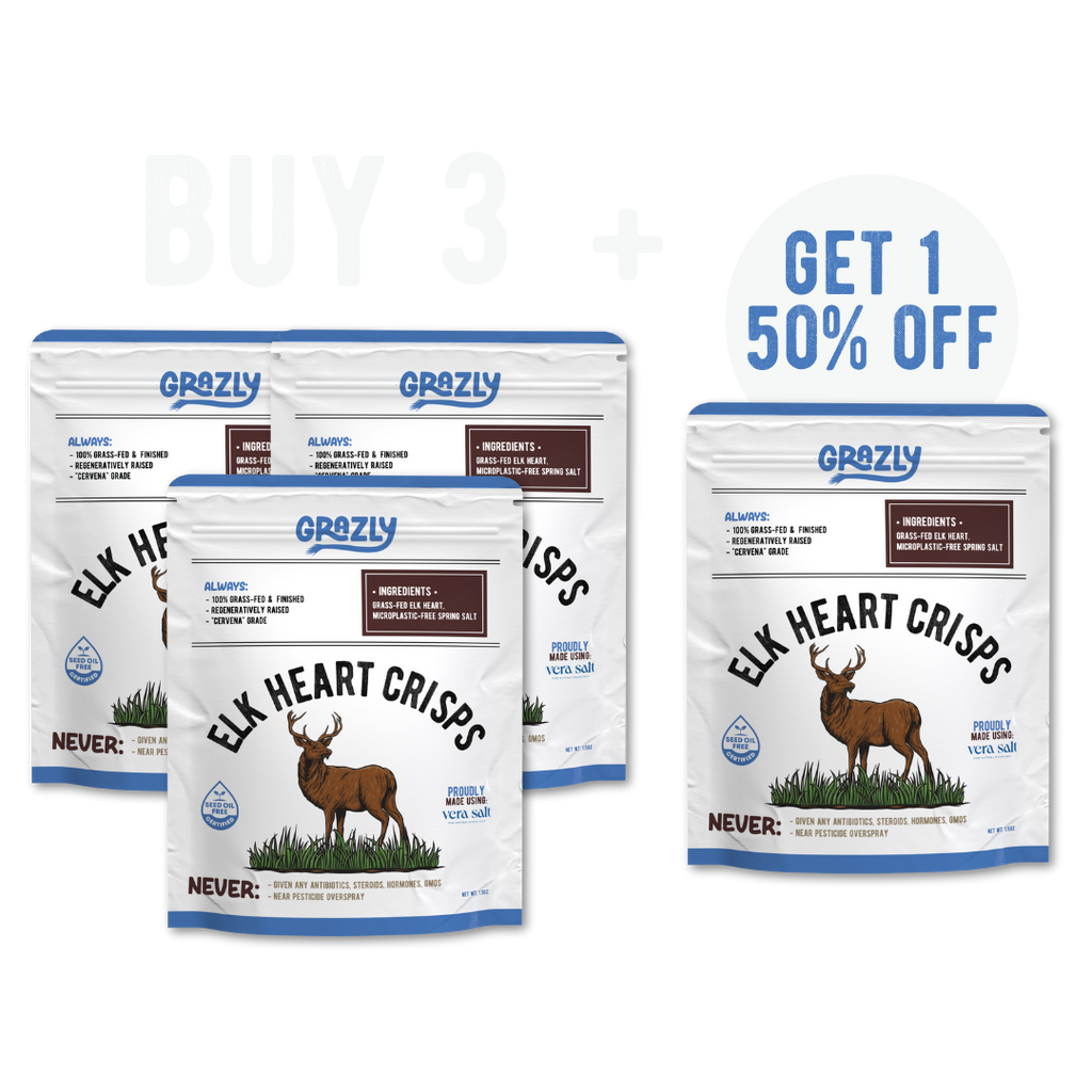 Elk Heart Crisps - 100% Grass-Fed/Finished