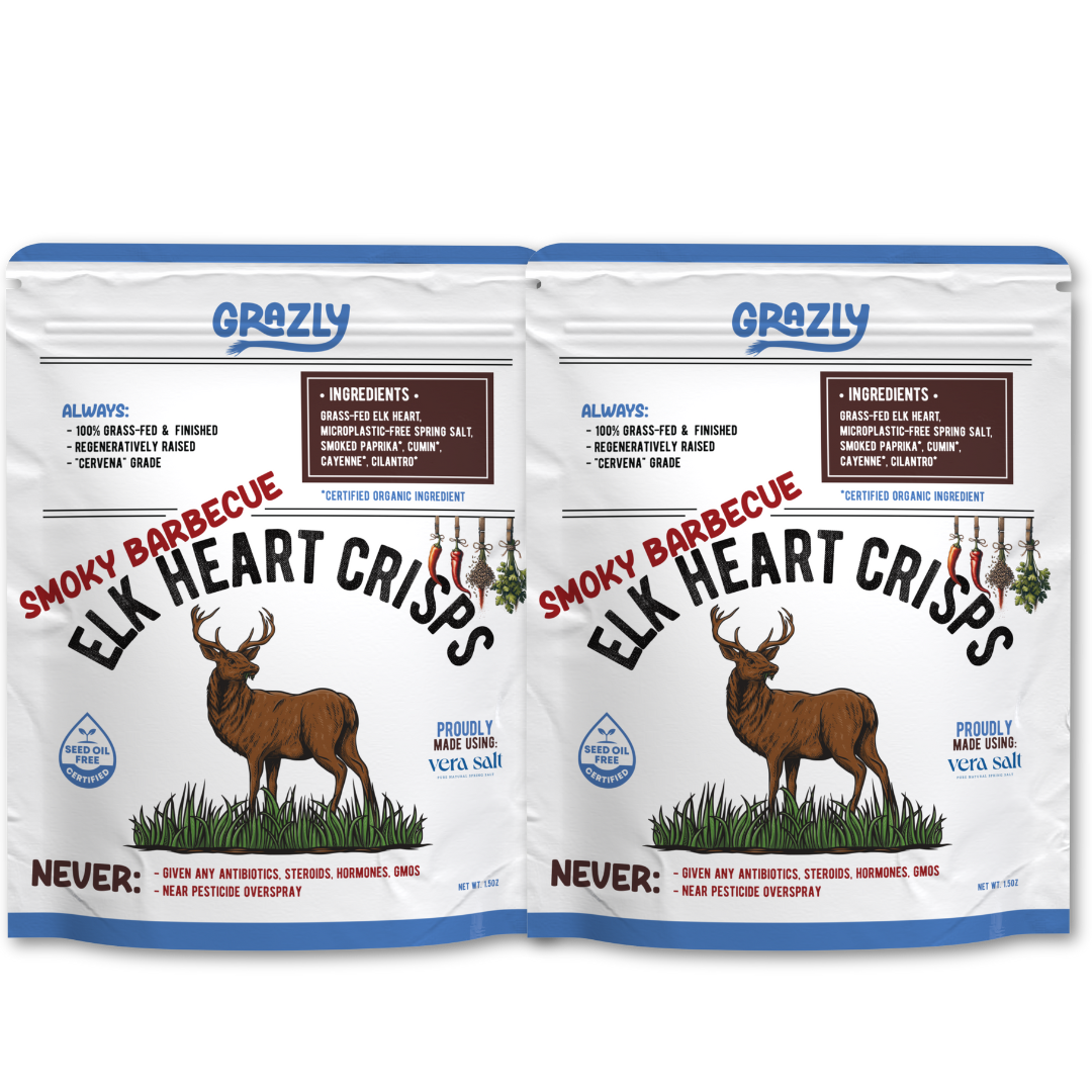 Elk Heart Crisps - 100% Grass-Fed/Finished