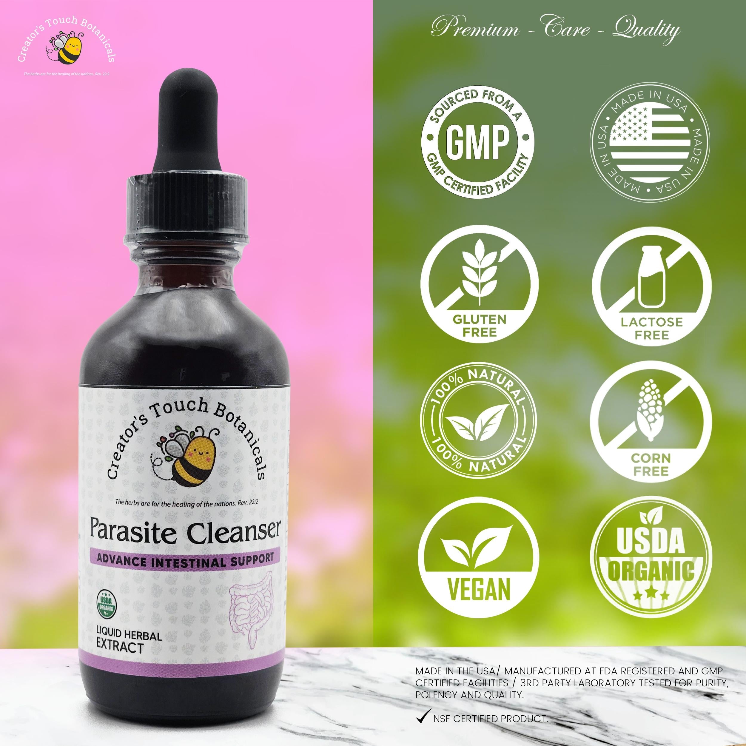 Alcohol-Free Parasite Cleanse Tincture – Herbal Detox for Intestinal Support | Creator’s Touch Botanicals