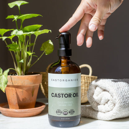 USDA Organic Castor Oil with Metal Pump