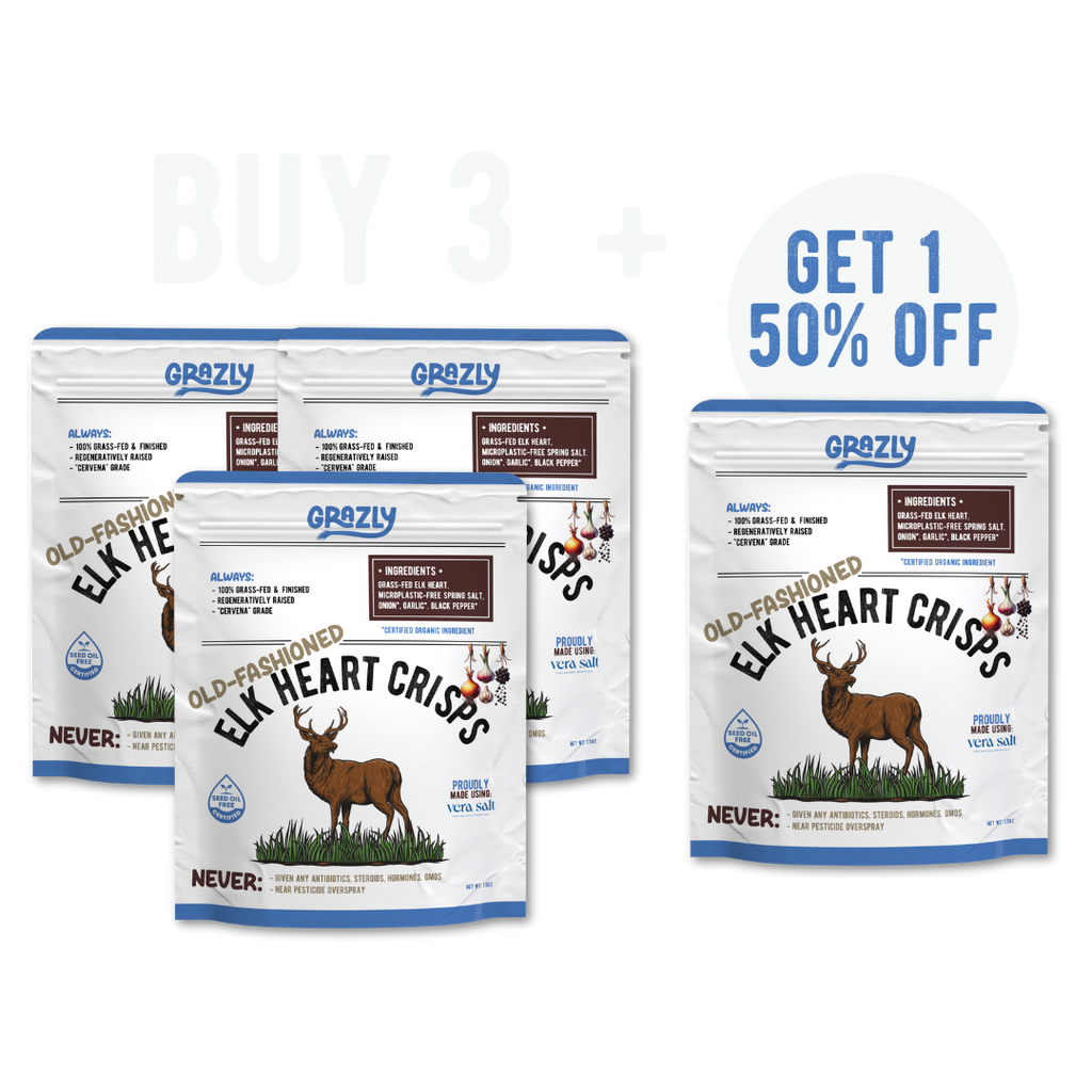 Elk Heart Crisps - 100% Grass-Fed/Finished