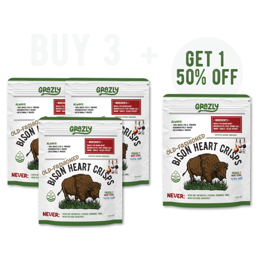 Bison Heart Crisps - 100% Grass-Fed/Finished
