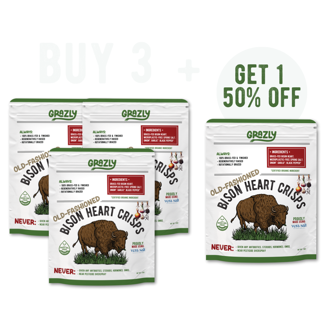 Bison Heart Crisps - 100% Grass-Fed/Finished