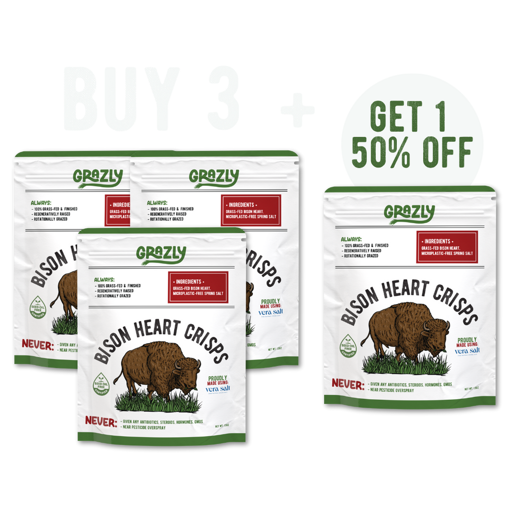 Bison Heart Crisps - 100% Grass-Fed/Finished