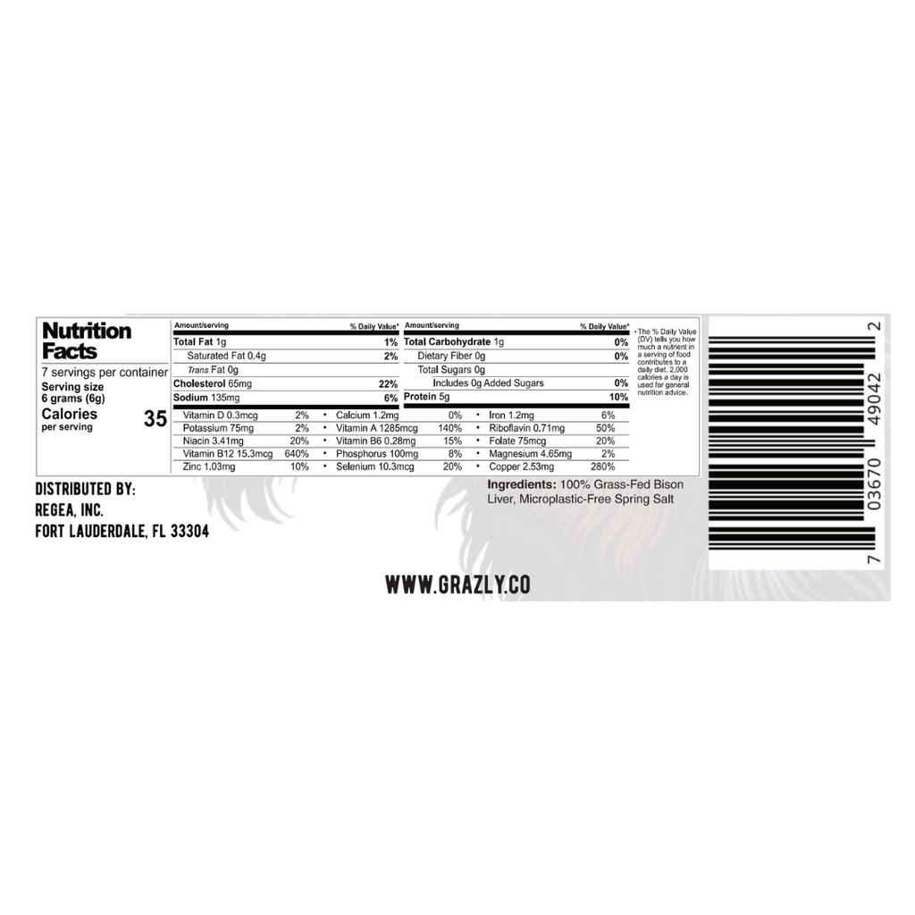 Bison Liver Crisps - 100% Grass-Fed/Finished