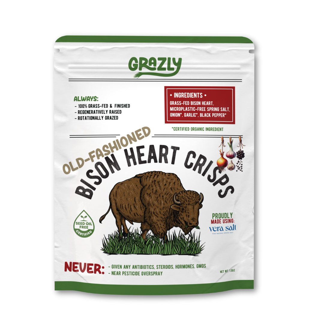 Bison Heart Crisps - 100% Grass-Fed/Finished