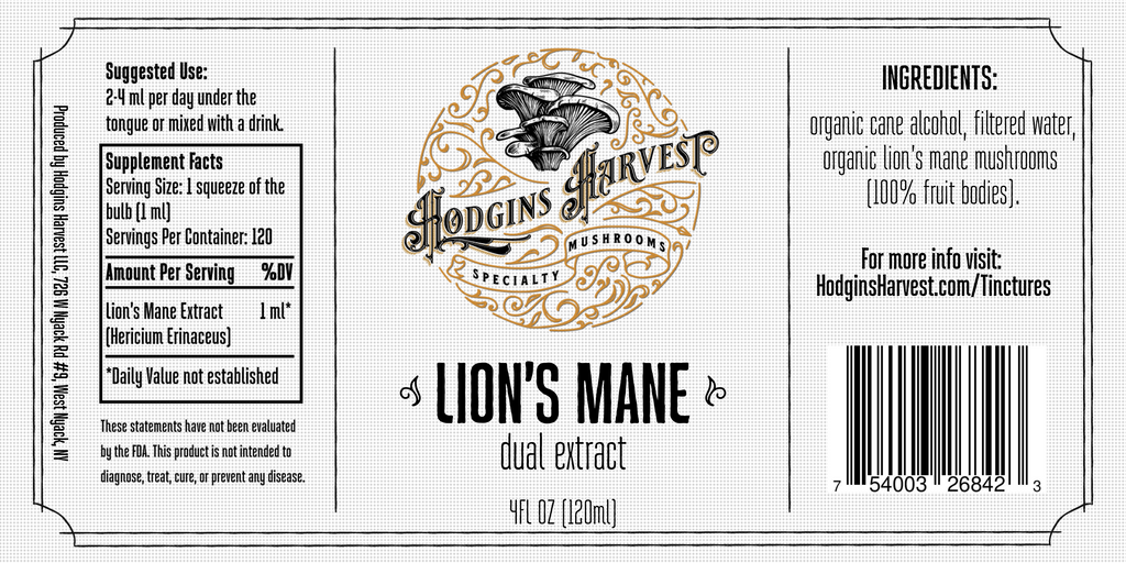 Lion's Mane Dual Extract Tincture