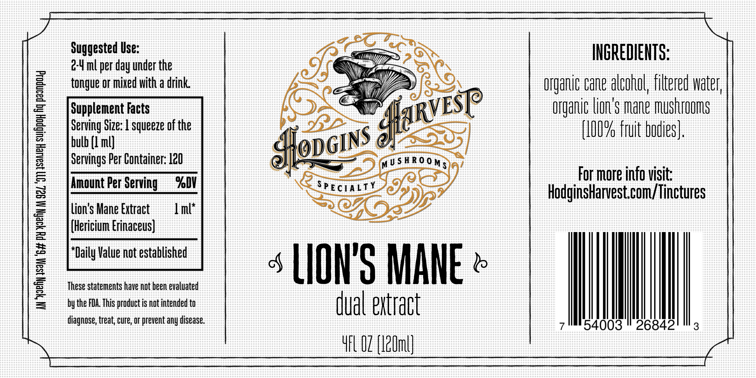 Lion's Mane Dual Extract Tincture