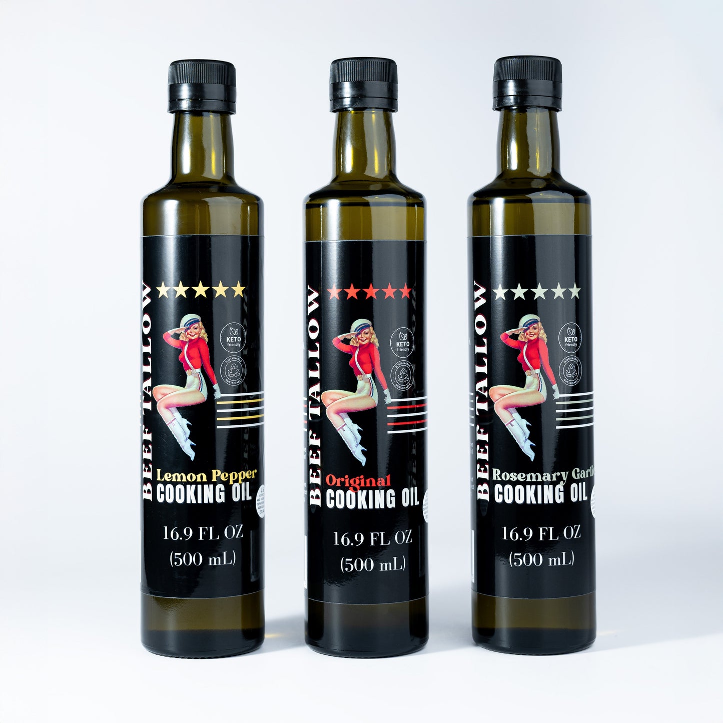 Premium Beef Tallow Cooking Oil - 3 Artisan Flavors | Lady May Tallow